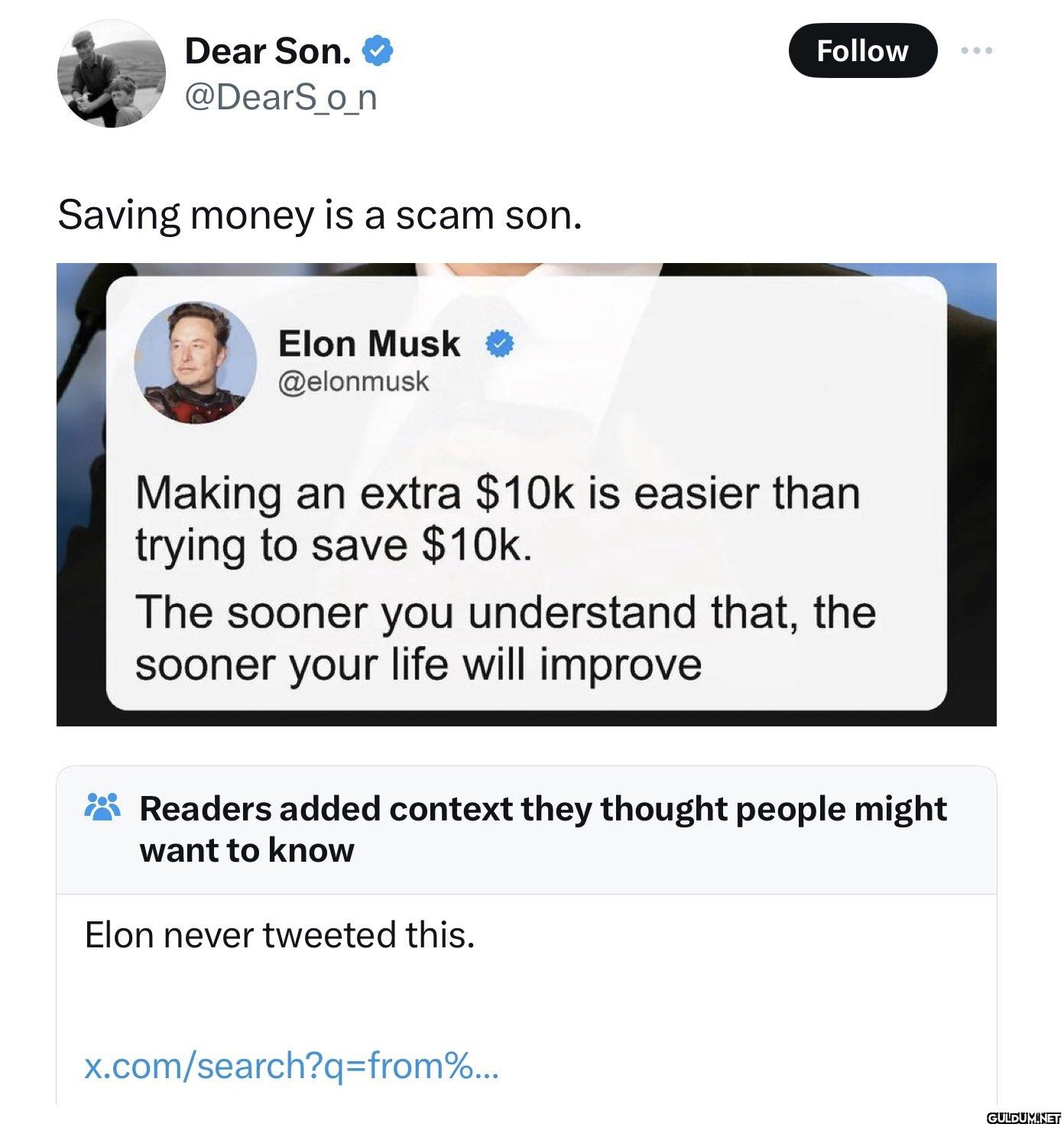 Saving money is a scam...
