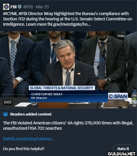 - Mar 25 #ICYMI, #FBI...