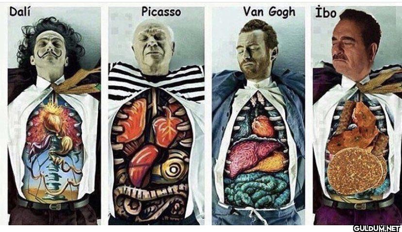 Dalí Picasso Van Gogh İbo