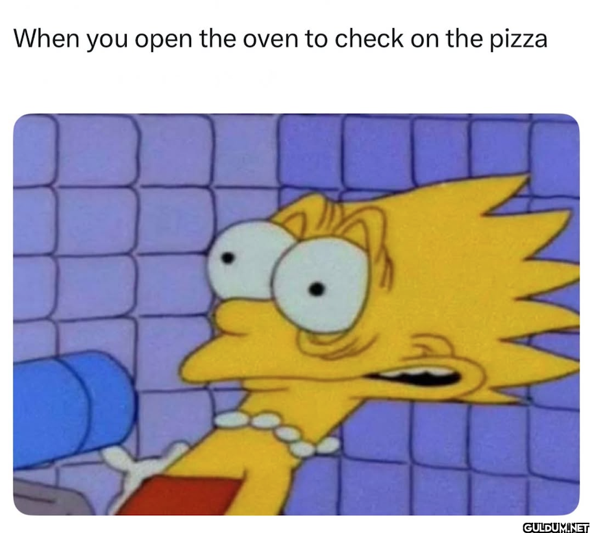When you open the oven to...