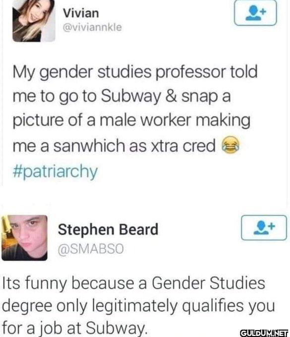 My gender studies...