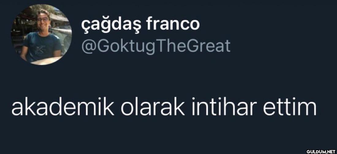 akademik olarak intihar ettim
