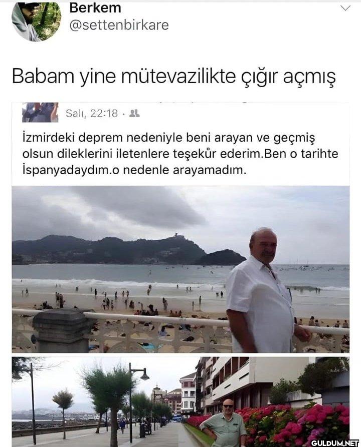 Babam yine mütevazilikte...