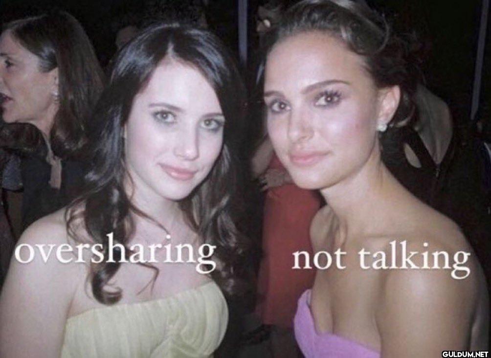 oversharing not talking