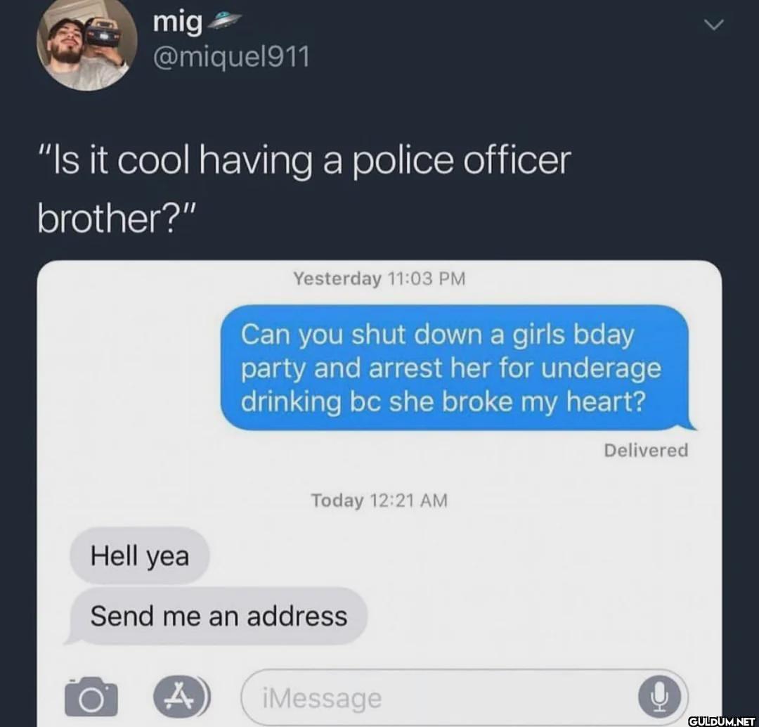 "Is it cool having a...