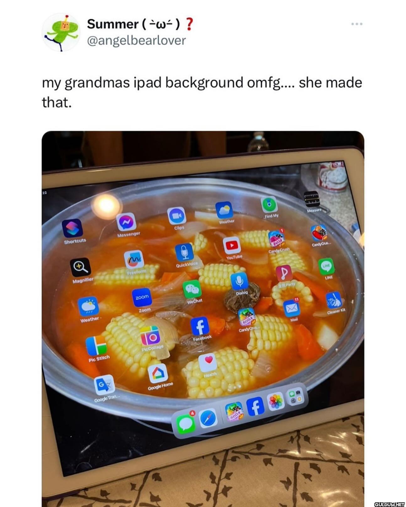 ... my grandmas ipad...