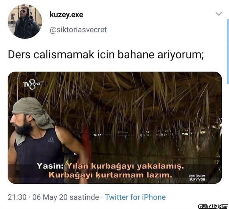 Ders calismamak icin...