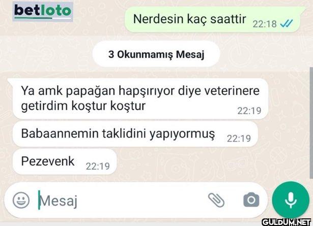 betloto Nerdesin kaç...