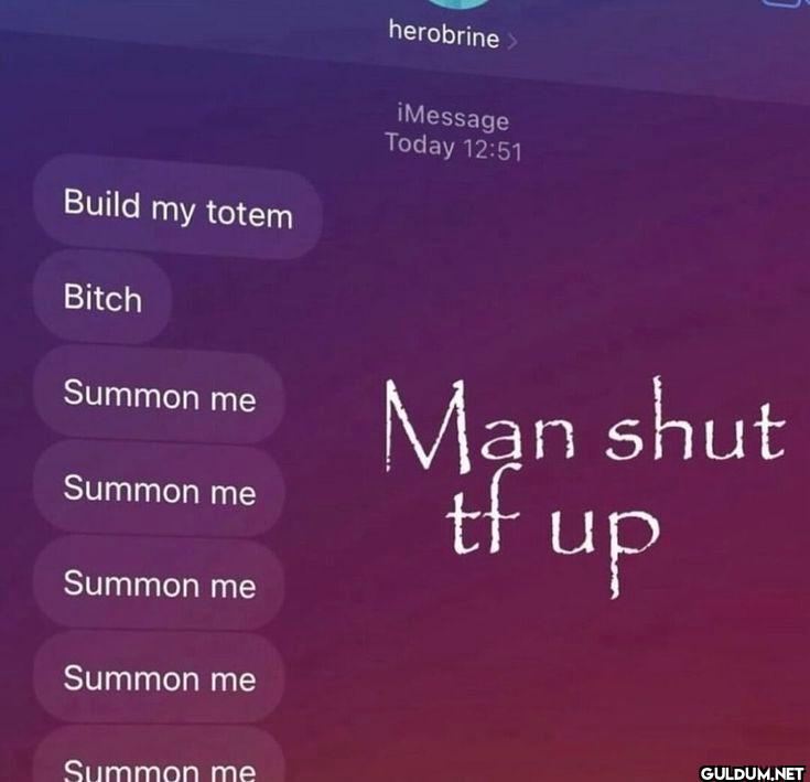 herobrine iMessage Today...