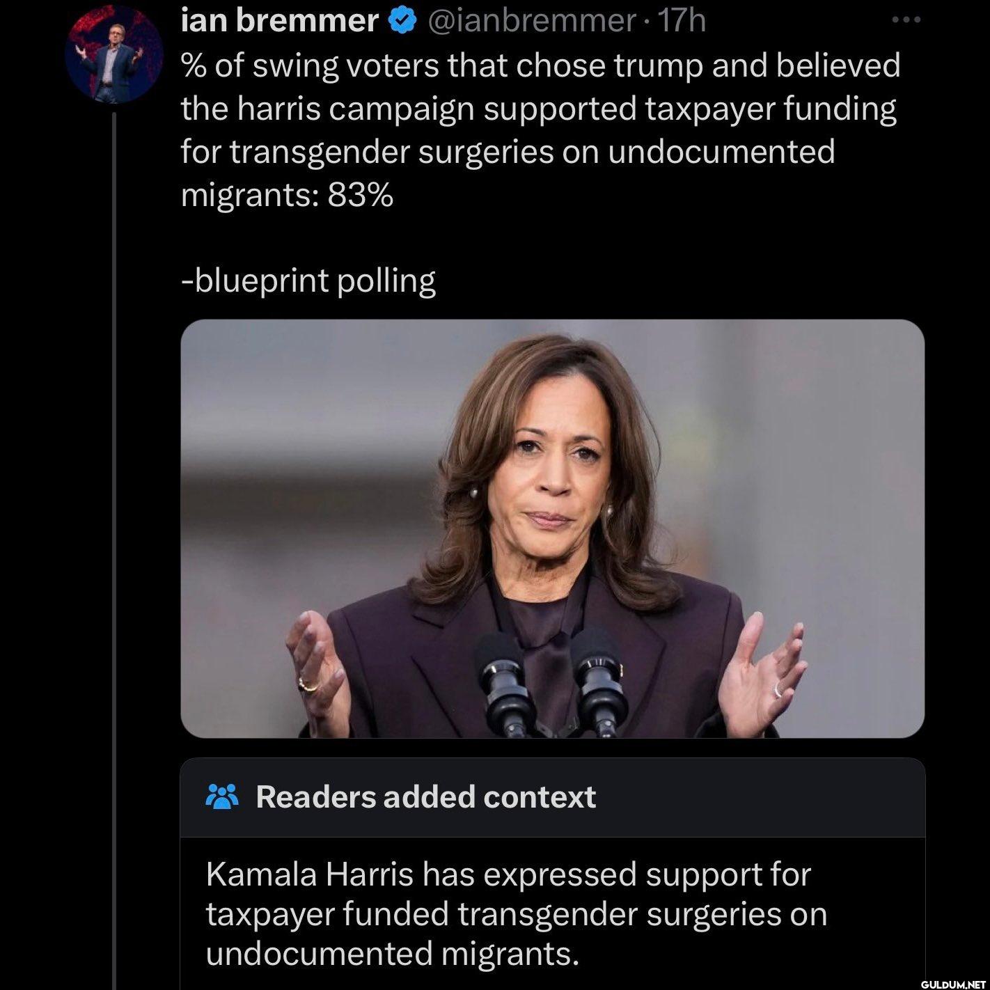 17h % of swing voters that...