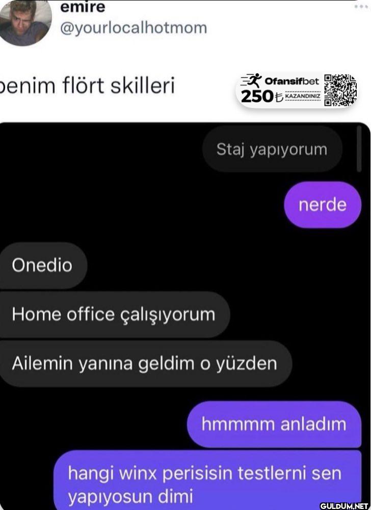 benim flört skilleri...