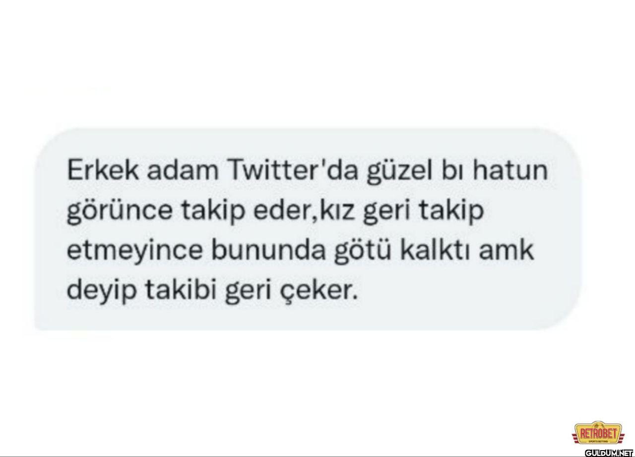 Erkek adam Twitter'da...