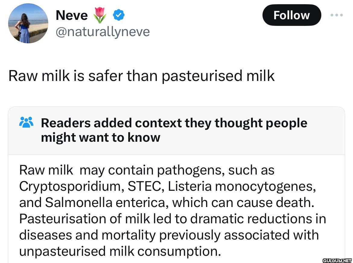 Raw milk is safer than...