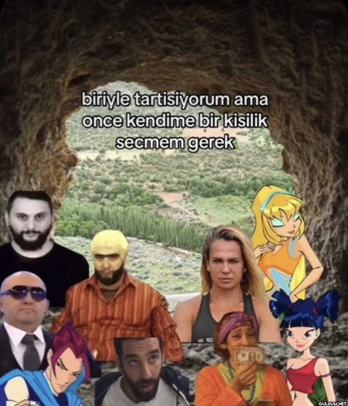 biriyle tartisiyorum ama...
