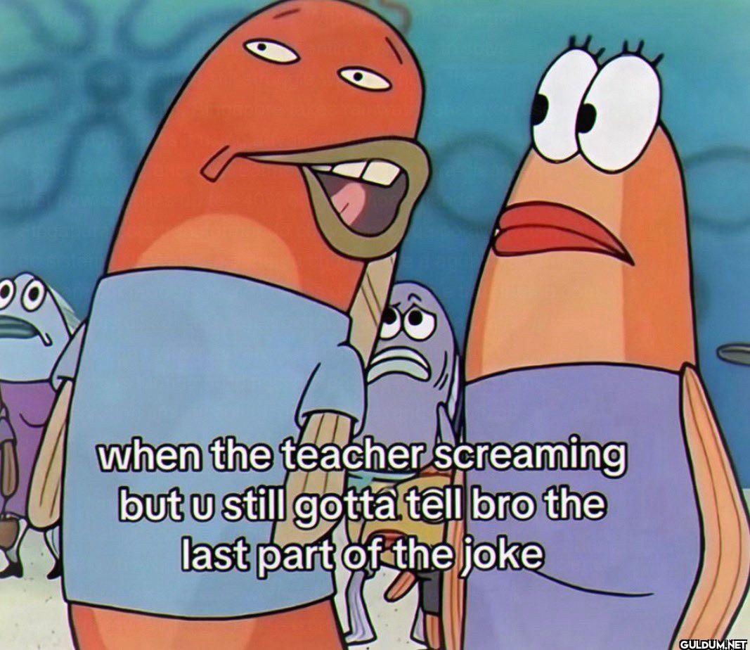 when the teacher screaming...