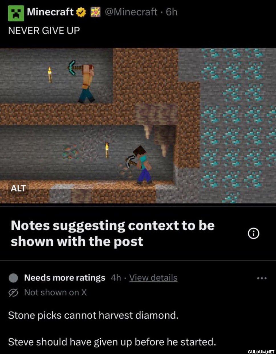 Lmao    Minecraft NEVER...