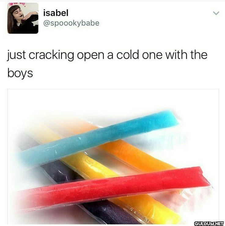 just cracking open a cold...