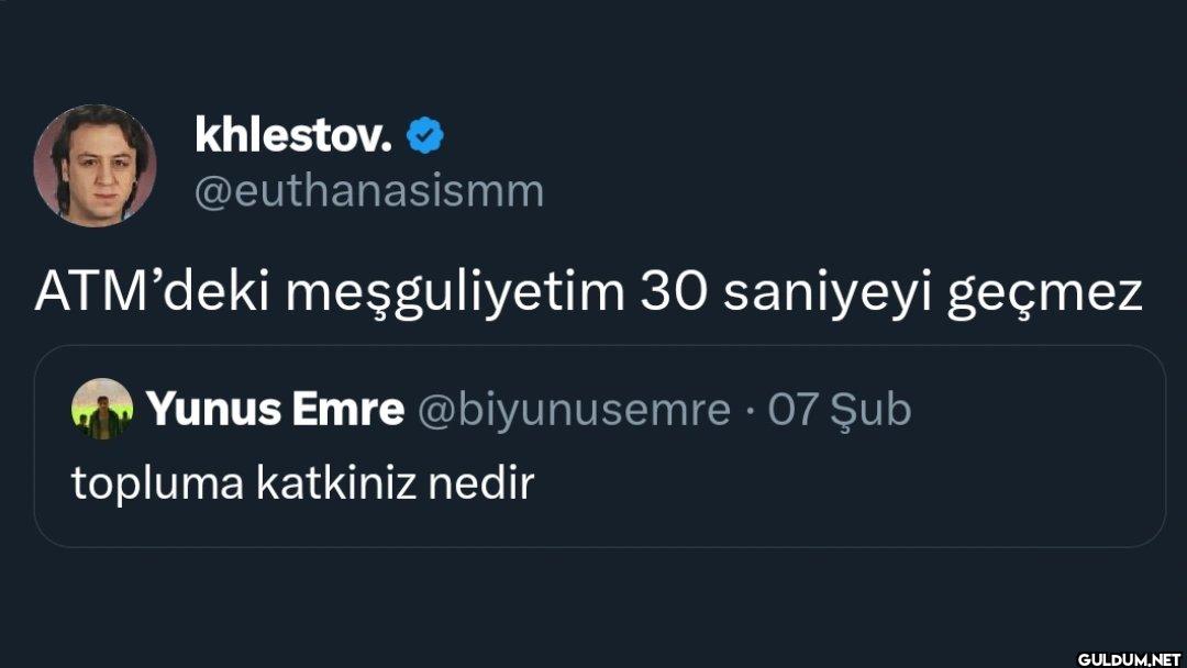 ATM'deki meşguliyetim 30...