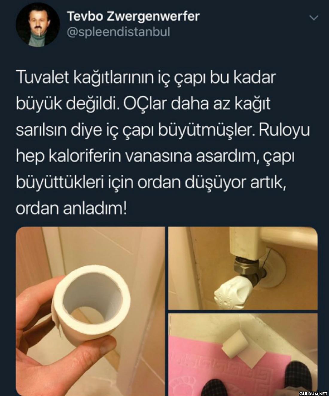 > Tuvalet kağıtlarının iç...
