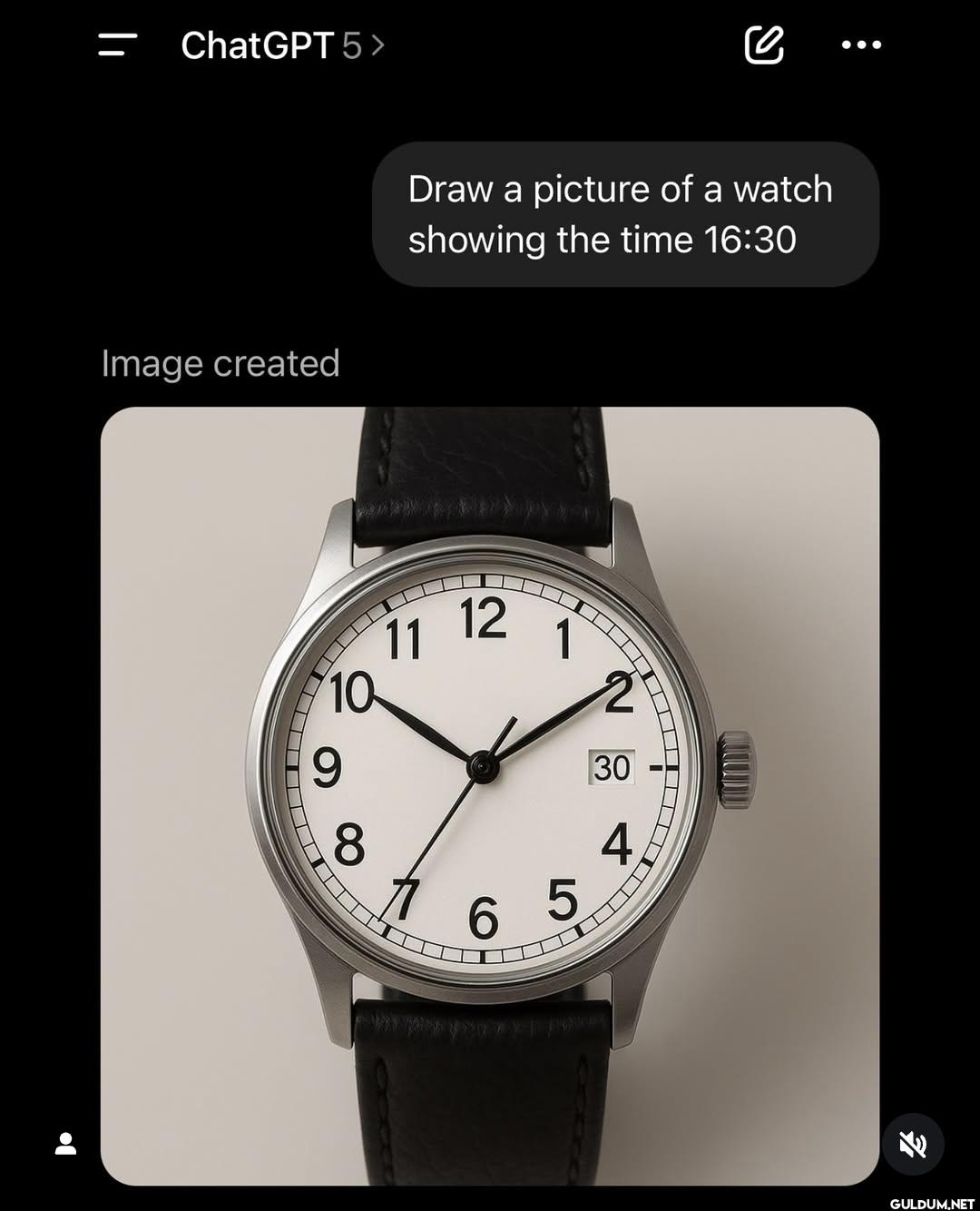 ChatGPT is stuck at 10:10 ...