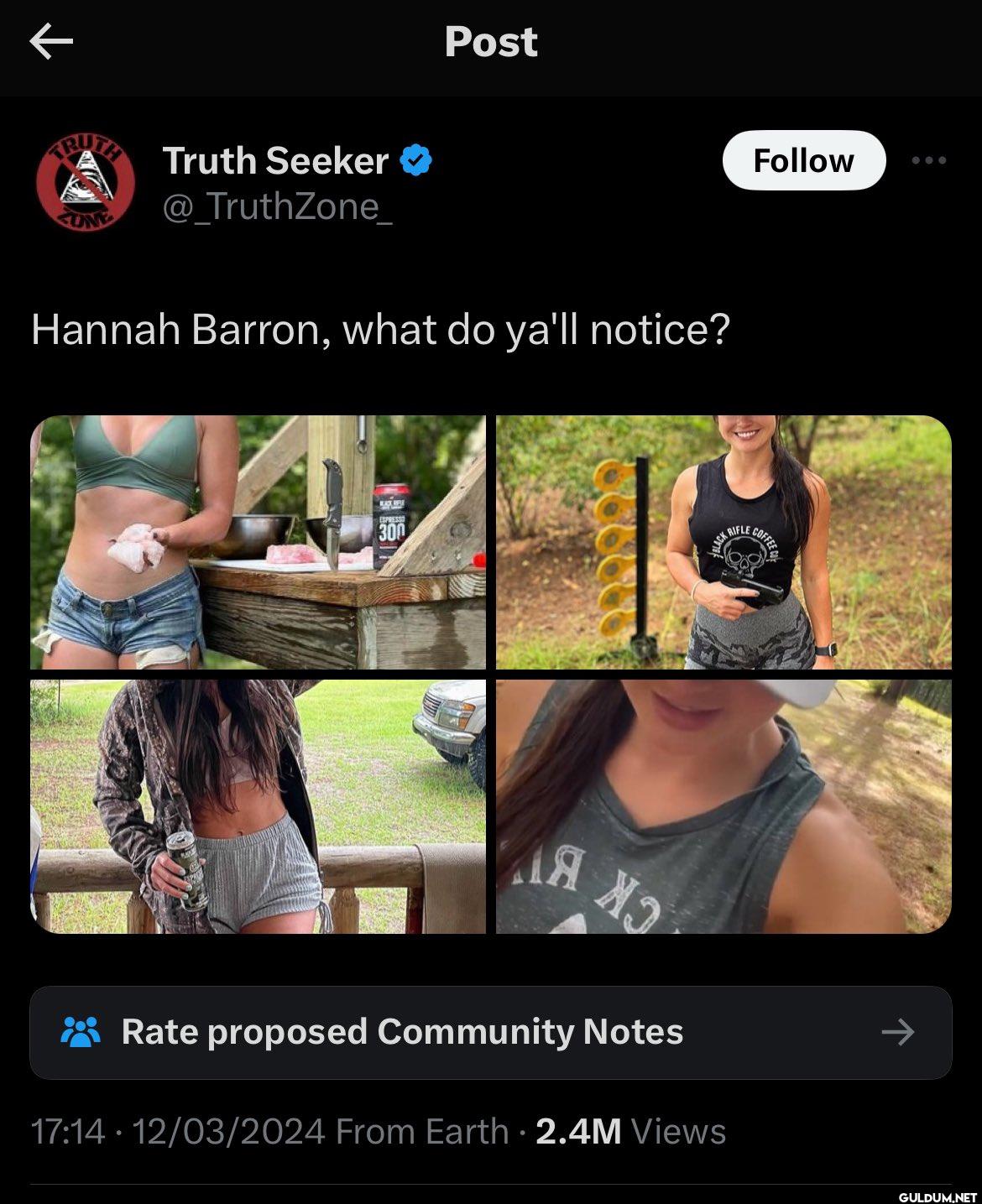 Hannah Barron, what do...