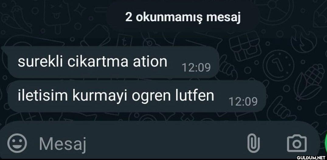 2 okunmamış mesaj surekli...