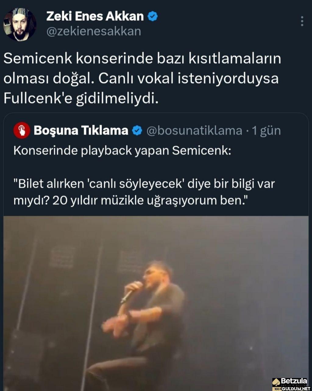 Semicenk konserinde bazı...