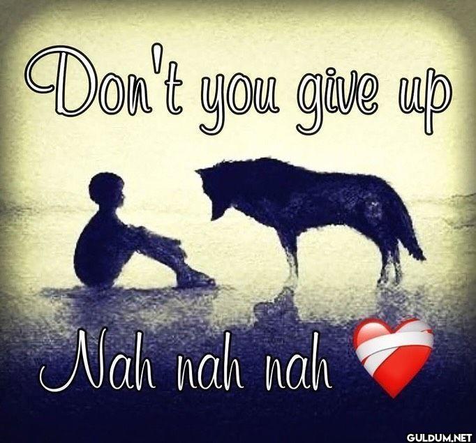 Don't you give up Nah nah nah