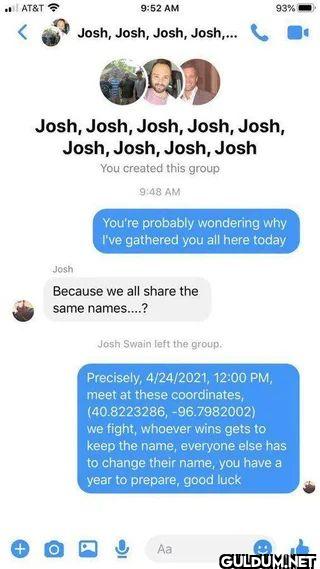 Josh, Josh, Josh, Josh,...