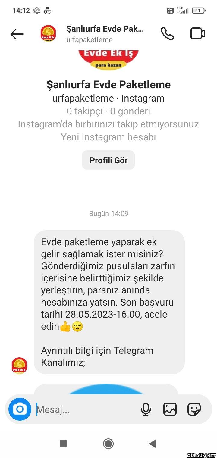 urfa'da yaşıyorum, az...