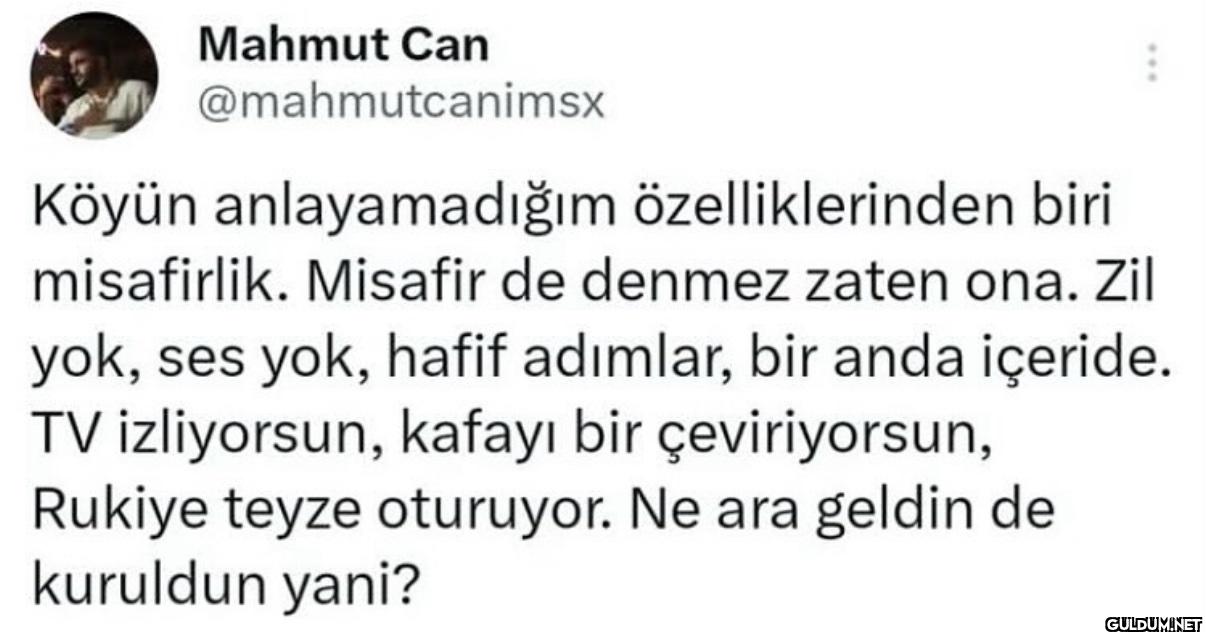 Köyün anlayamadığım...