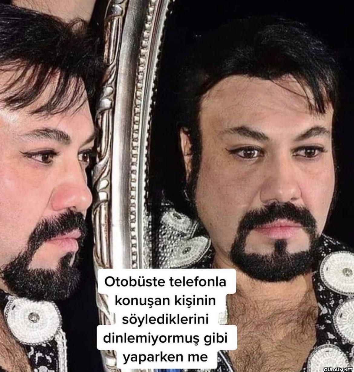 Otobüste telefonla konuşan...