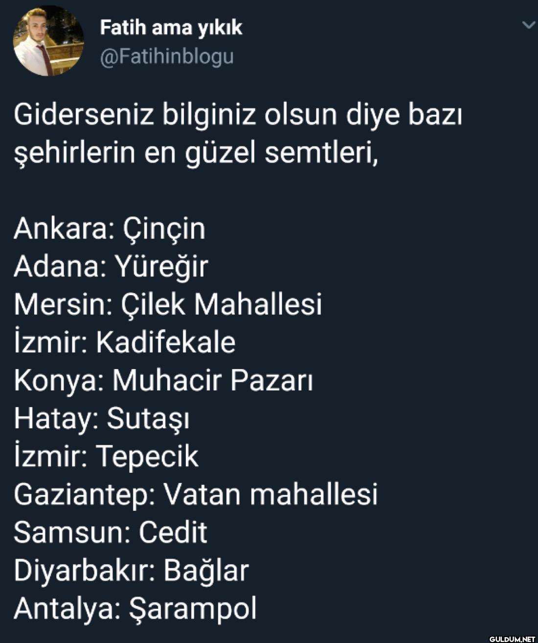 Giderseniz bilginiz olsun...
