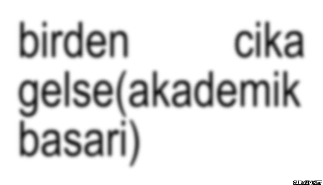 birden cika gelse(akademik basari)