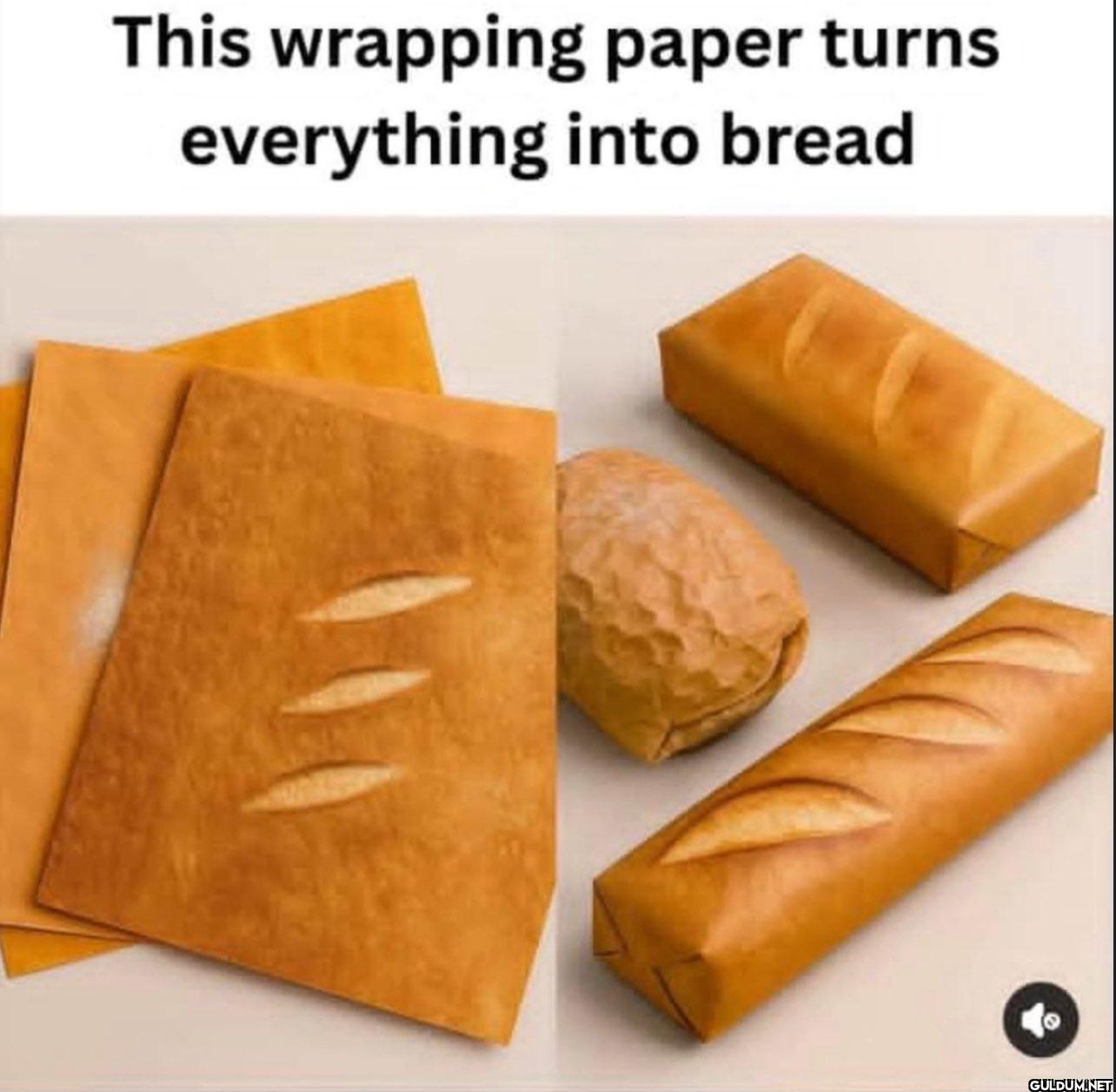 This wrapping paper turns...