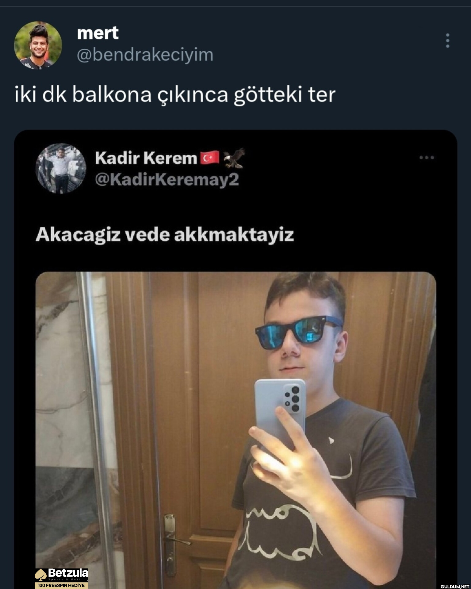 iki dk balkona çıkınca...