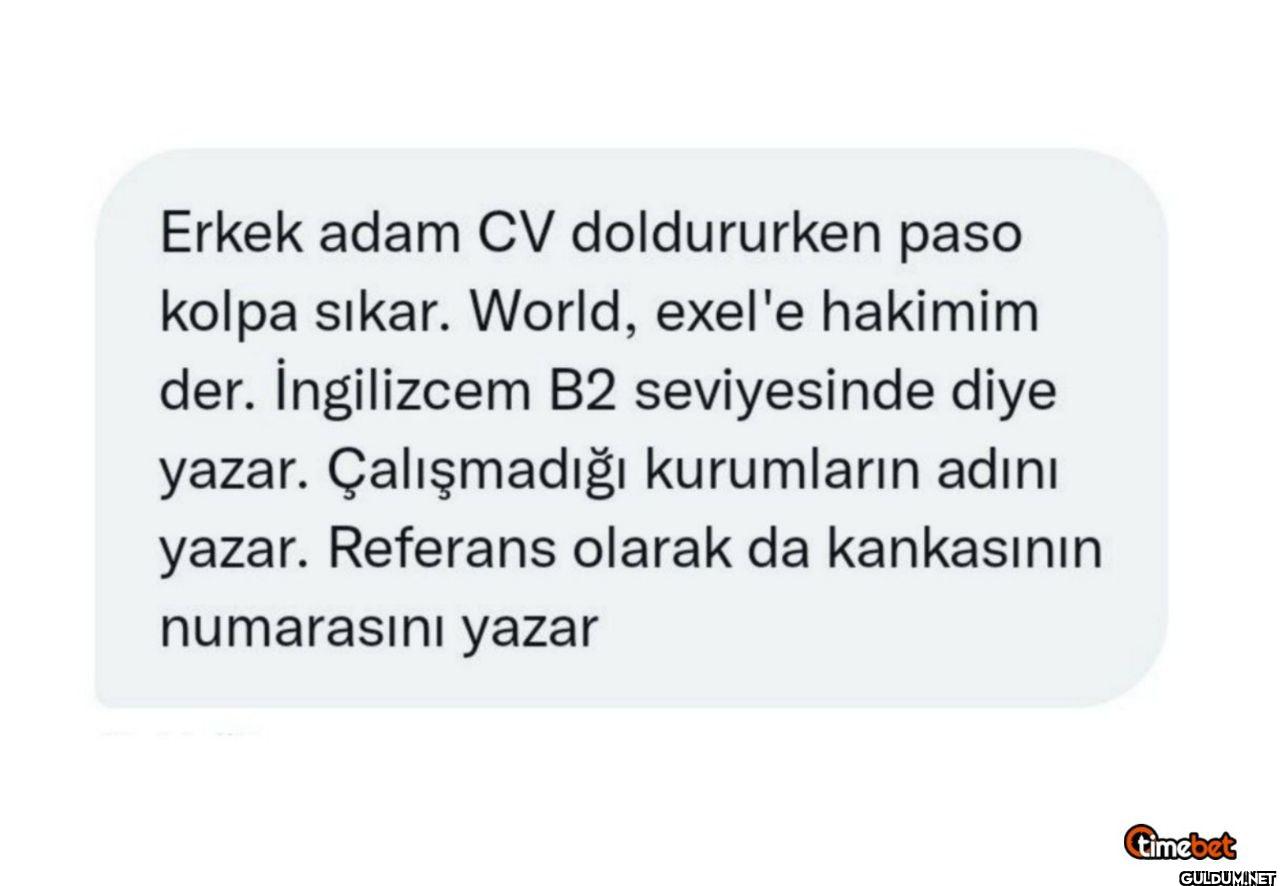 Erkek adam CV doldururken...