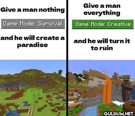 Give a man nothing Game...