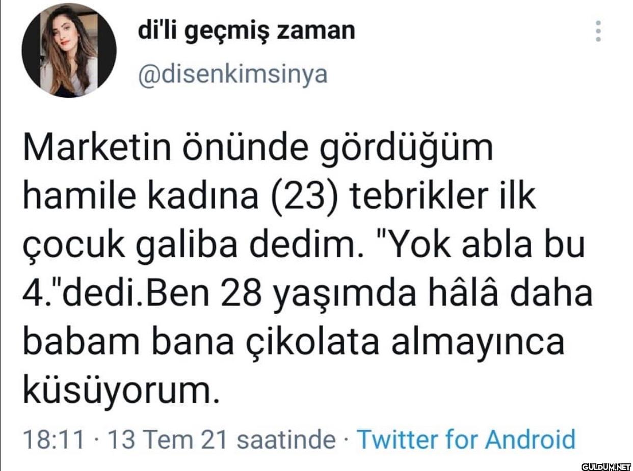 Marketin önünde gördüğüm...