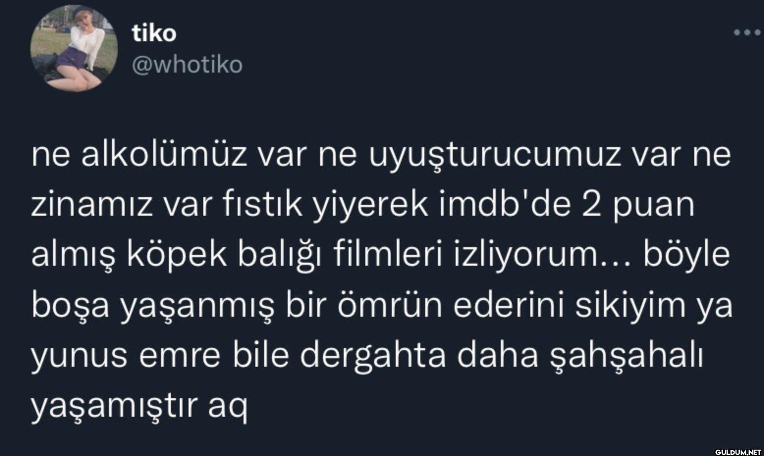 ne alkolümüz var ne...