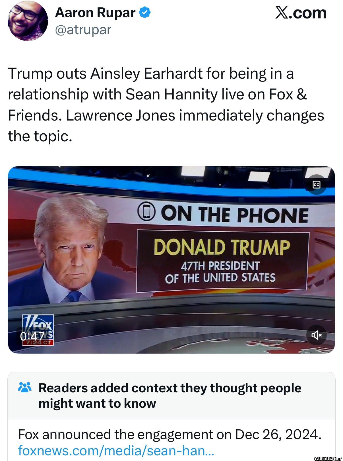 X.com Trump outs Ainsley...