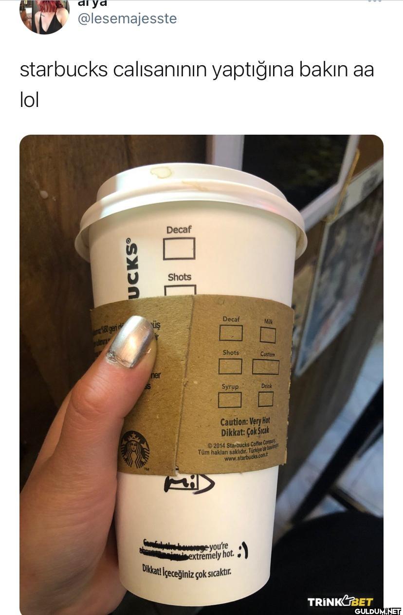 starbucks calısanının...