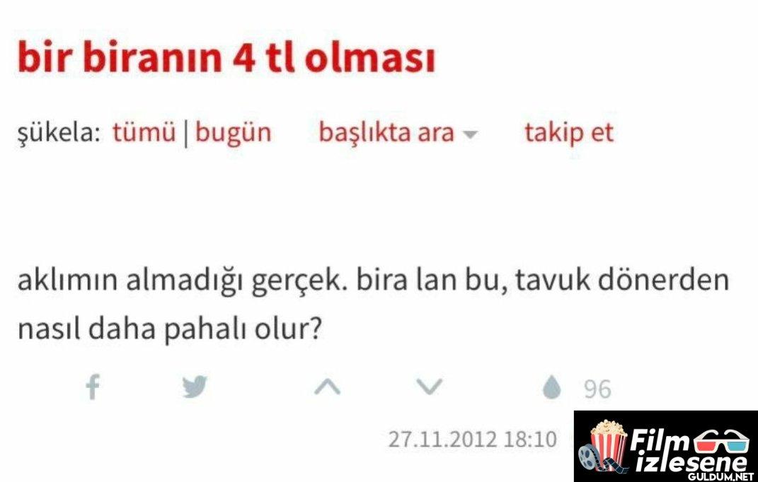 bir biranın 4 tl olması...