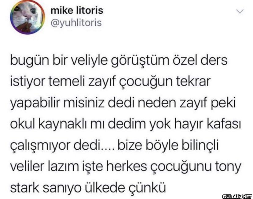 bugün bir veliyle görüştüm...