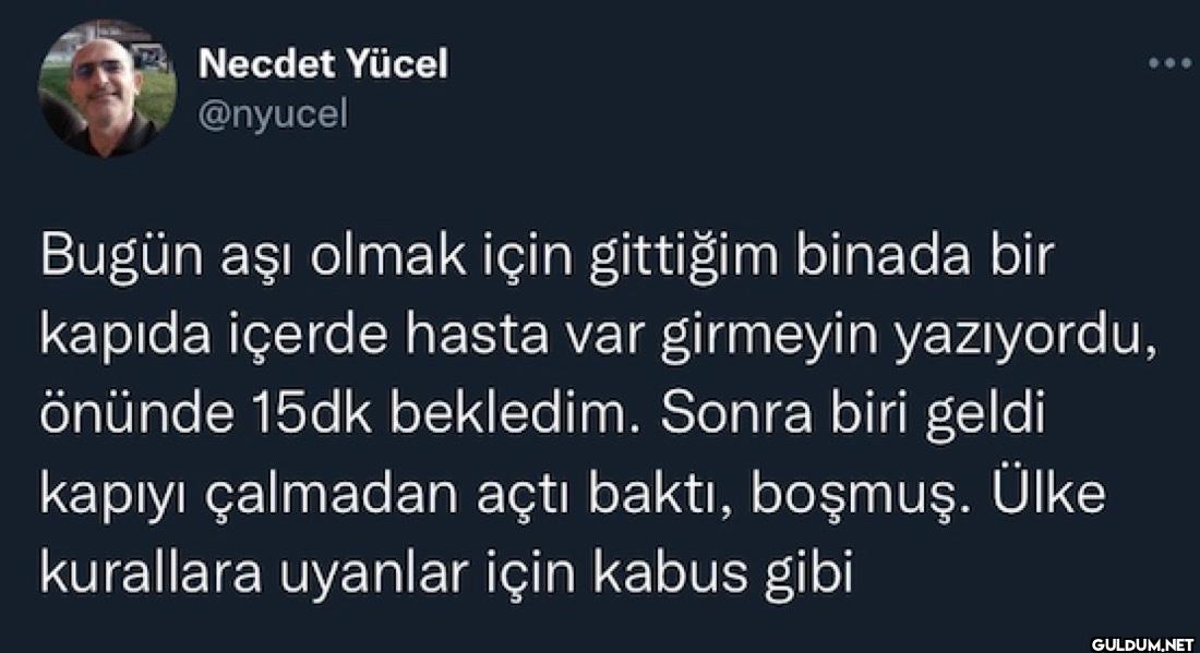 Bugün aşı olmak için...