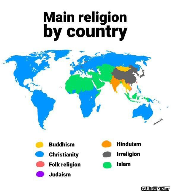 Main religion by country  ...