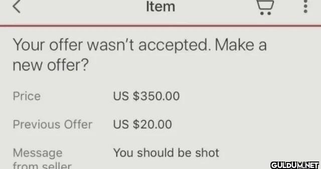 Item Your offer wasn't...