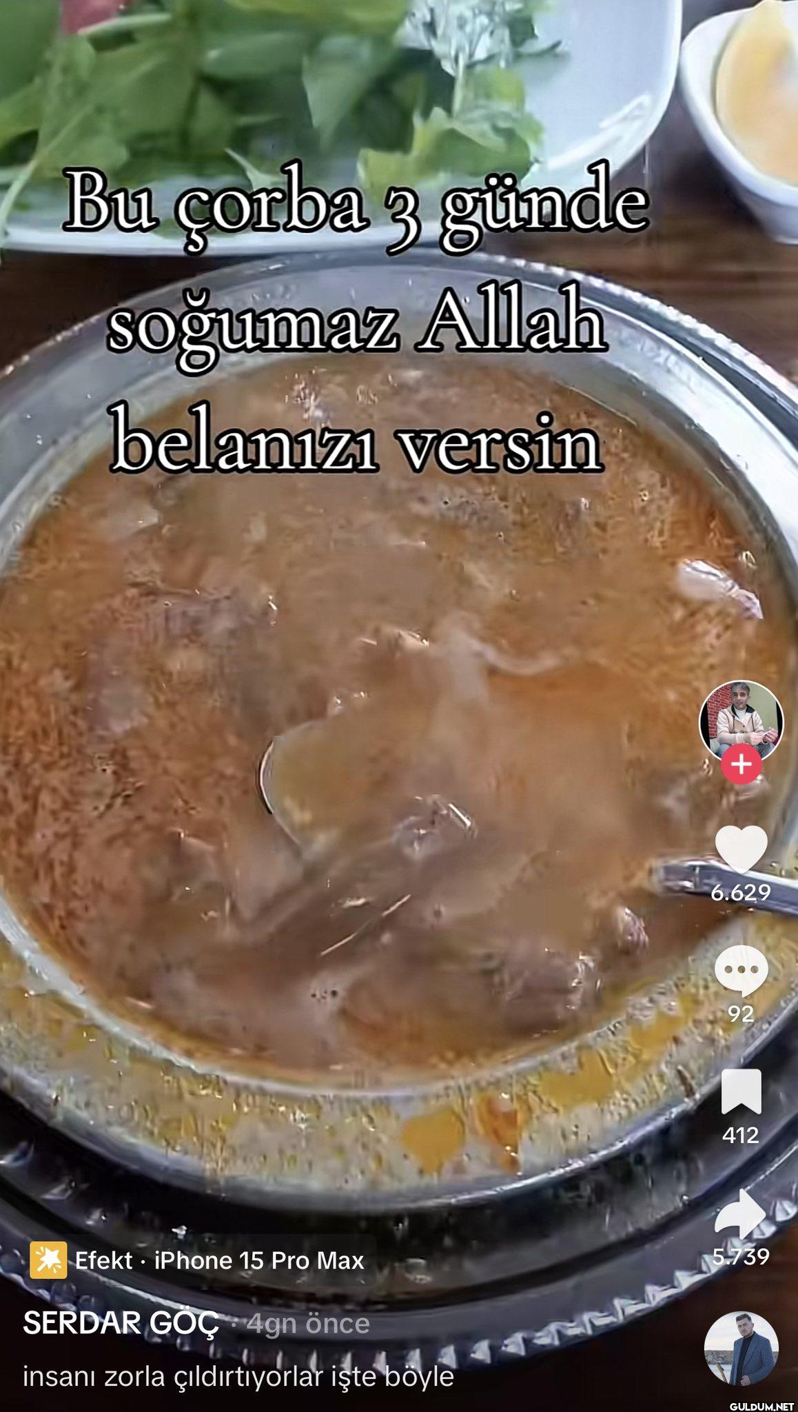 Bu çorba 3 günde soğumaz...