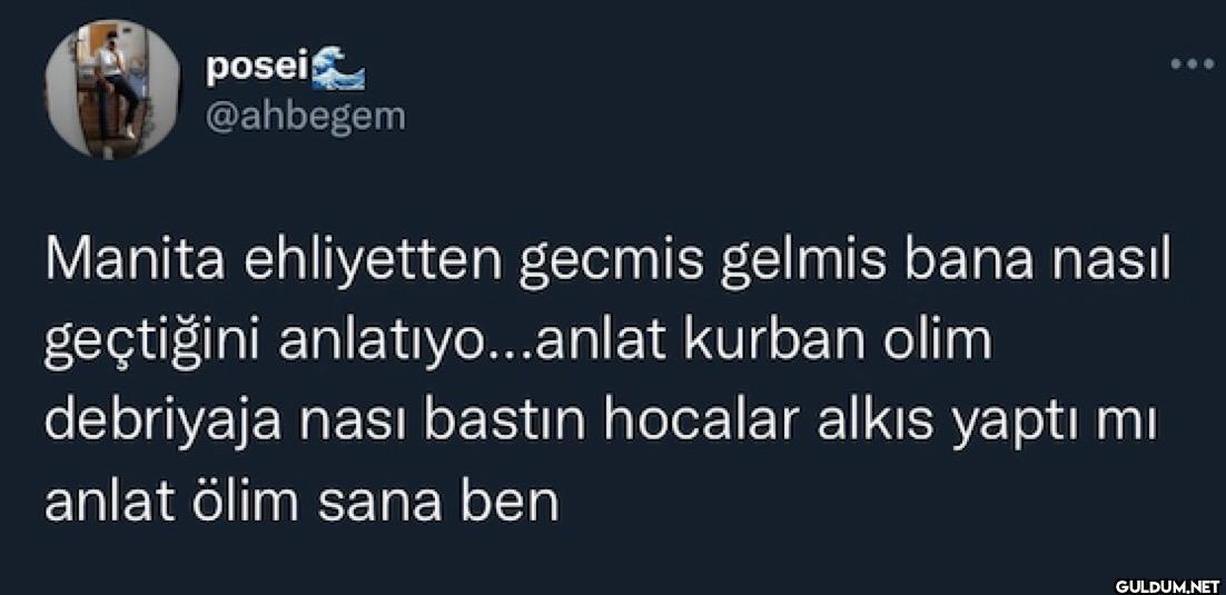 Manita ehliyetten gecmis...
