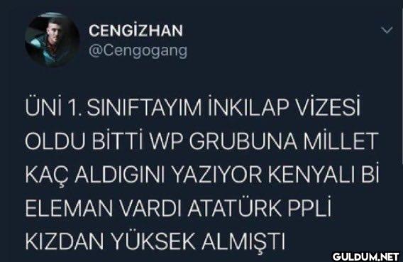 ÜNİ 1. SINIFTAYIM İNKILAP...